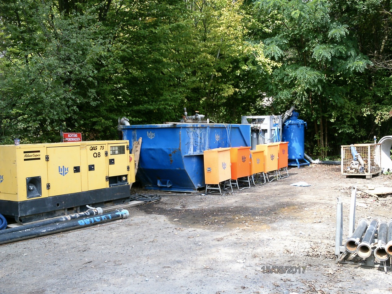 Absetzbecken mit CO2 Aufbereitung