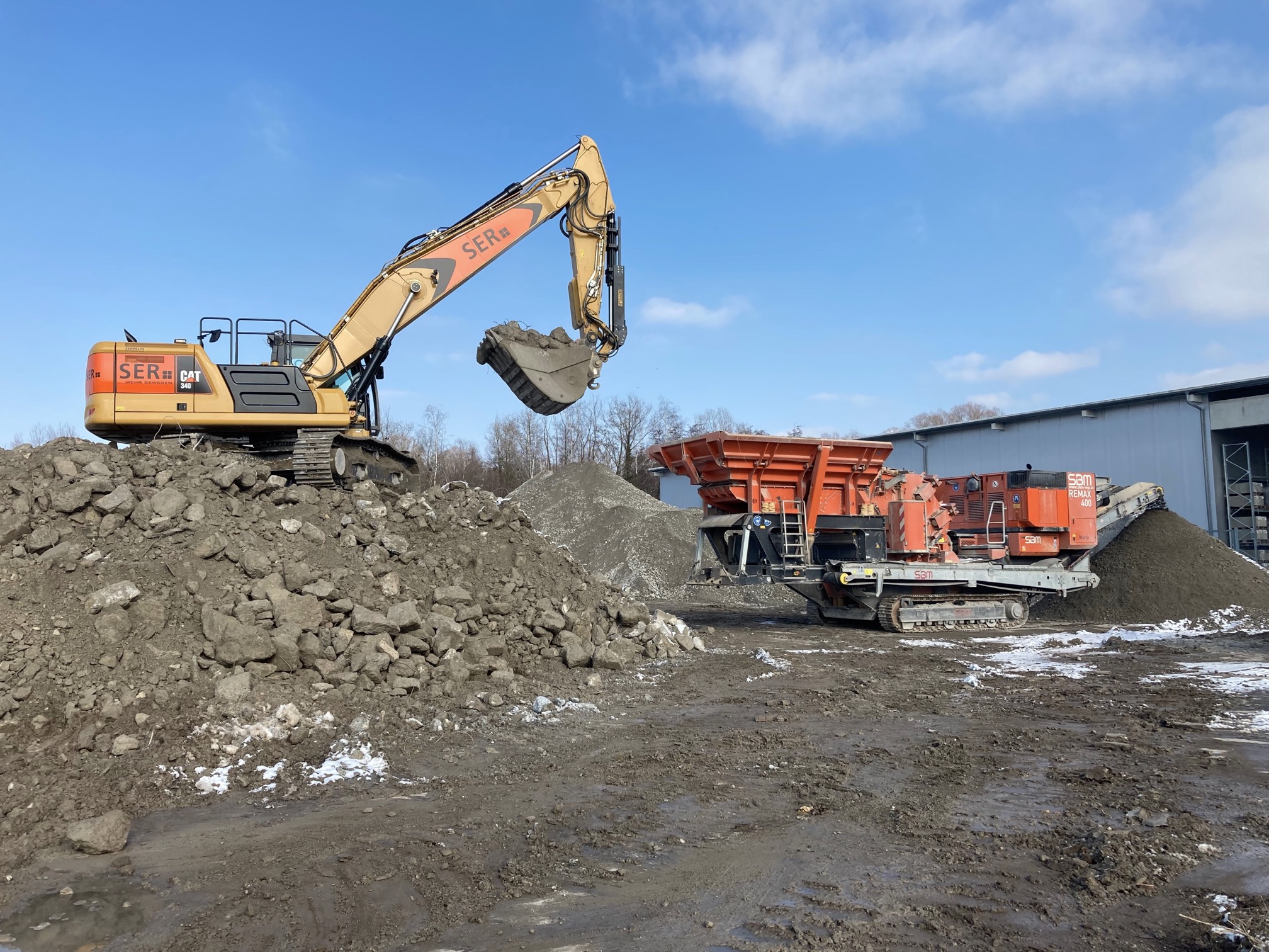 Aufbreitung Bauschutt